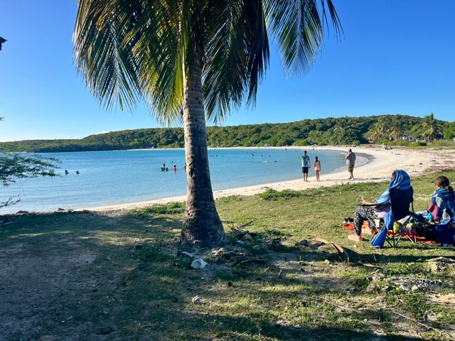 Vieques beach with turquoise water